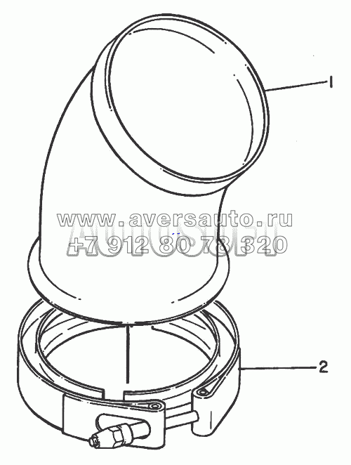 9N-6329 Колено выпускного коллектора