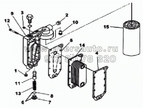 LC9227, LF9130 Маслоохладитель и масляный фильтр