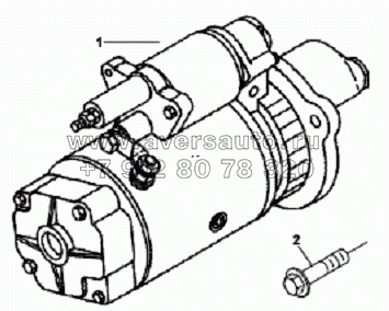 SM9772, ST9344 Стартер в сборе и его крепление