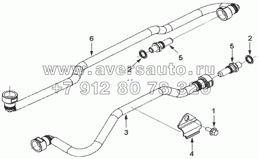 FF9425 Трубопроводы фильтра тонкой очистки топлива