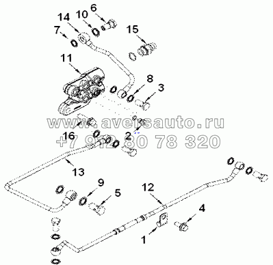 FT9310 Трубки топливные дренажные