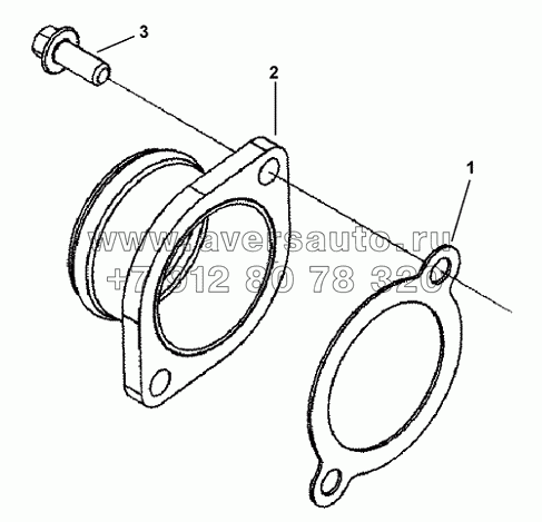 Патрубок системы охлаждения