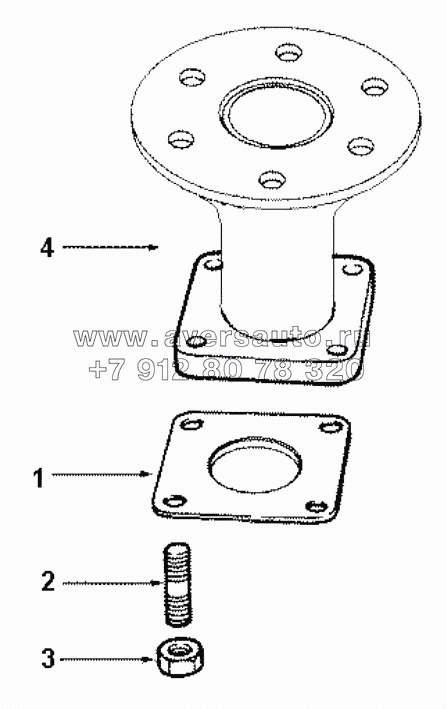  XS L001ZZ Connection, exhaust outlet