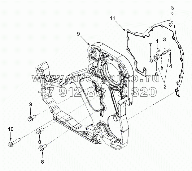  BB 9881 Housing, front gear