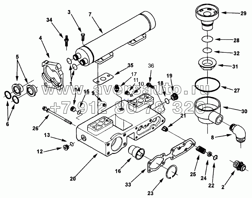 Oil Filter Cooler Head LC2737