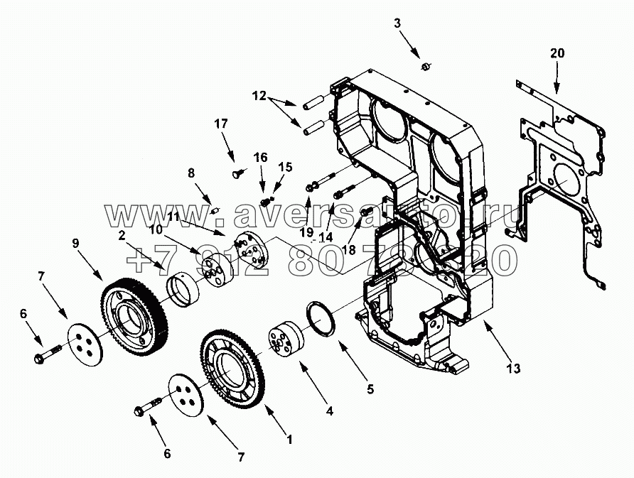  BB1836 Gear Housing/Idler Gears