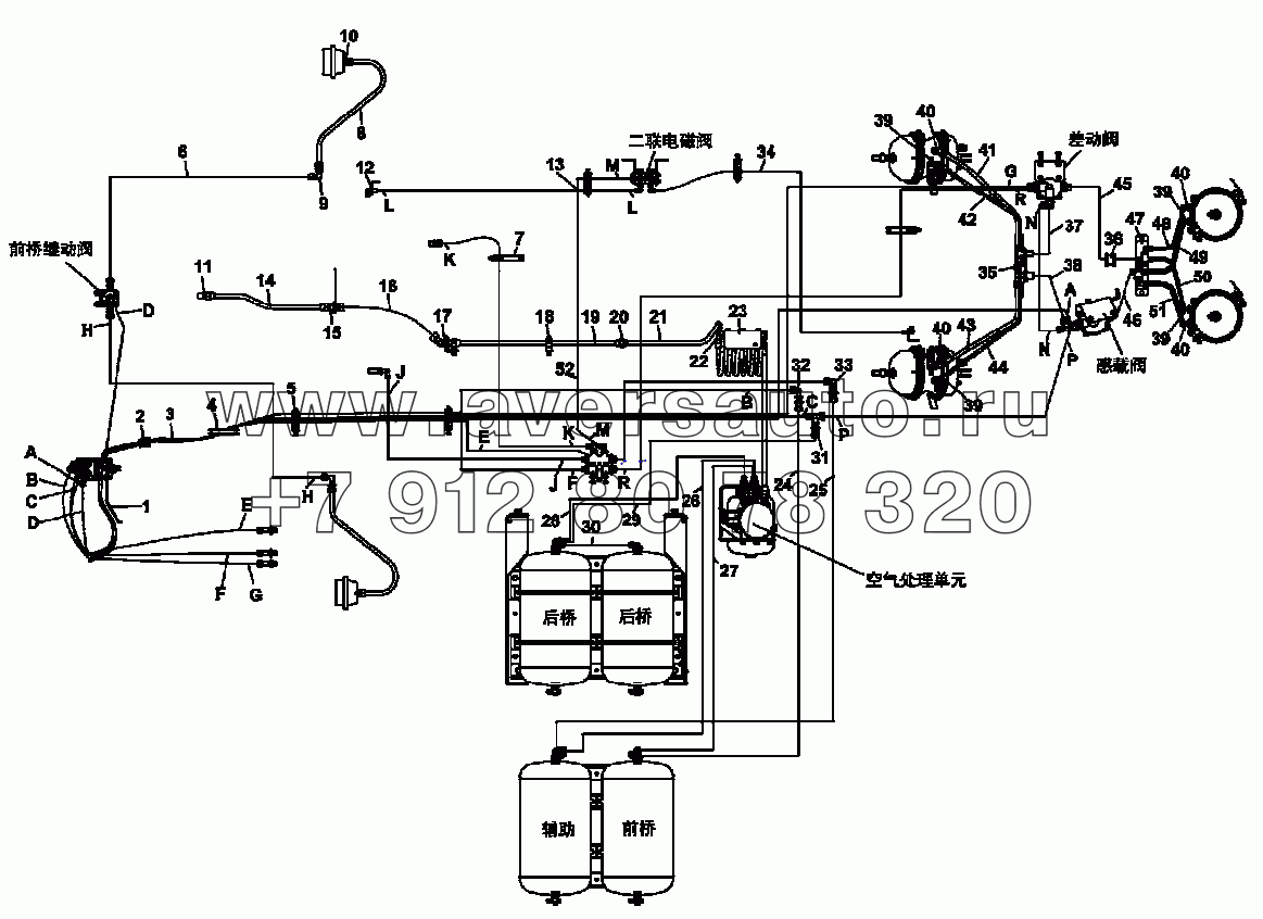 3506001-K0903 Схема тормозной системы