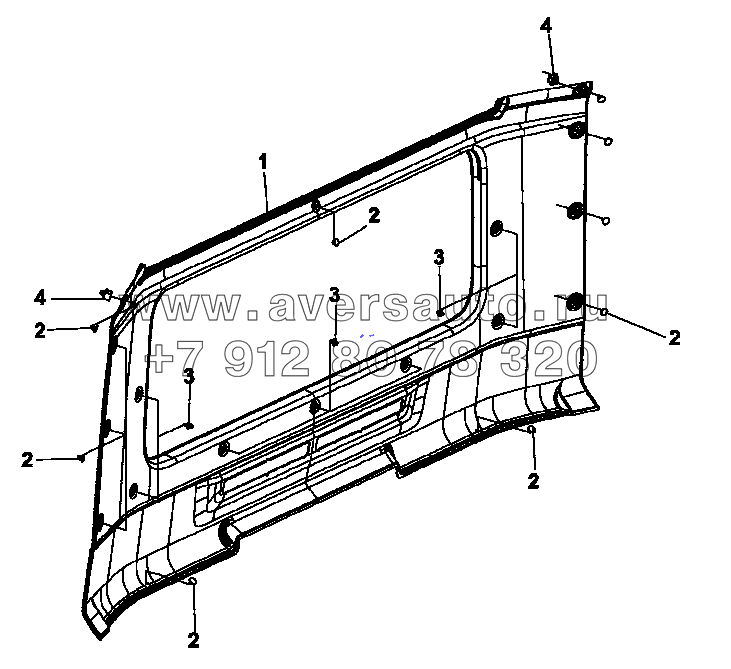 5602A-C0102 Внутренняя отделка задней панели
