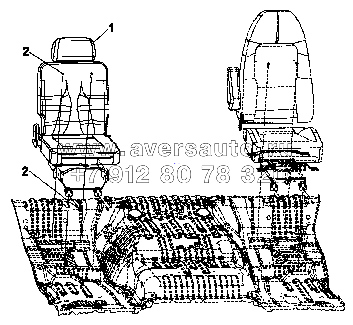 6900A-C0100 Сиденье пассажира