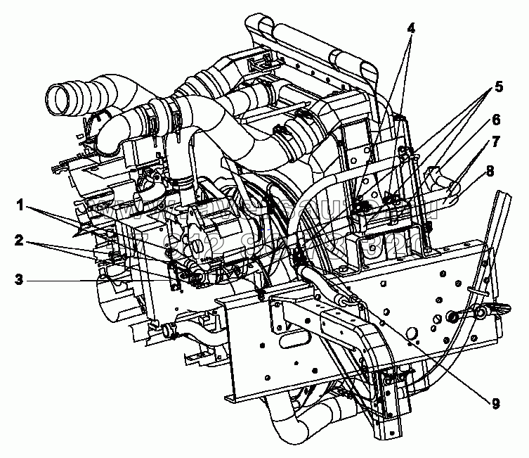 8101C-C0102 Подводящий и отводящий трубопроводы отопителя