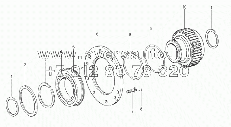RT-11509G-09 Шестерня привода промежуточных валов демультипликатора
