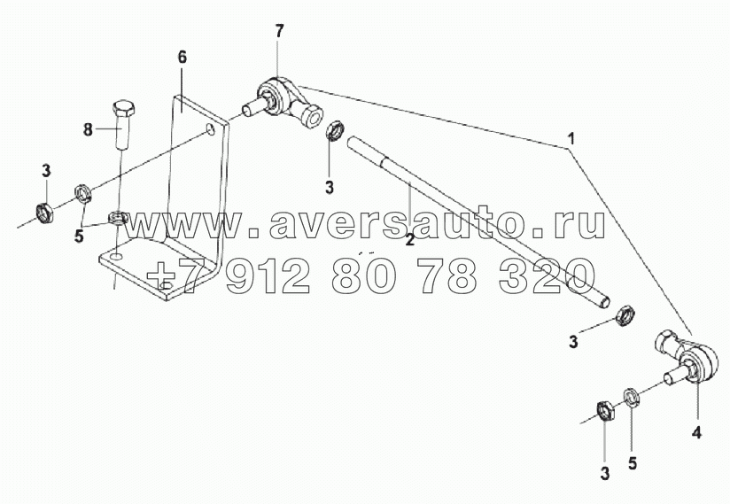 1703F-ZB7F0 Тяга управления коробкой передач