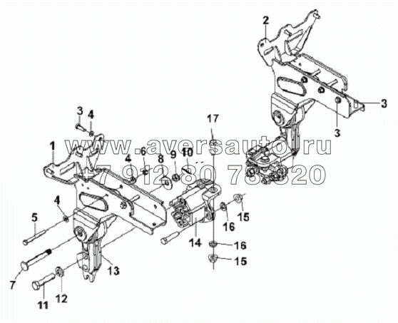 Cab Front Suspension Subassembly-T1 Semi-floating