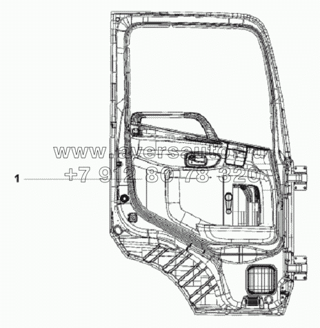 Left Door Weld Subassembly-With No Bar Fender and Visible Window