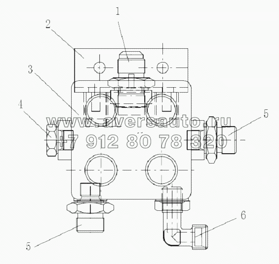 3515N-010 Четырехканальный предохранительный клапан