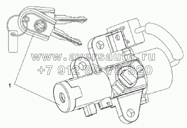 3704A-C0100 Замок зажигания
