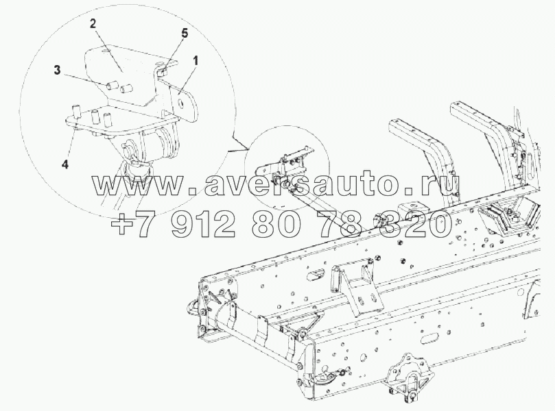 5003B-C0100 Крепление гидроцилиндра подъема кабины