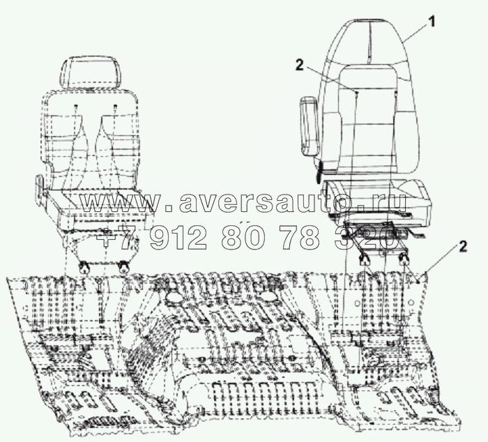 6900A-C0100 Сиденье пассажира