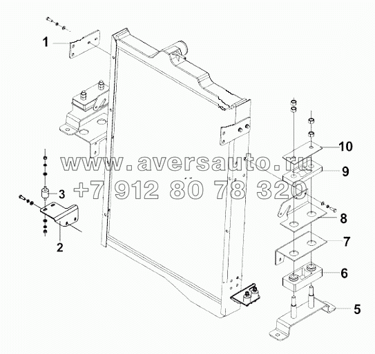 1302A-T0500 Крепление радиатора системы охлаждения