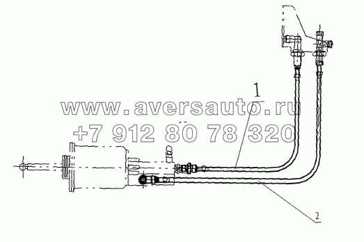 1606D-T2200 Стальные трубопроводы пневмогидроусилителя сцепления