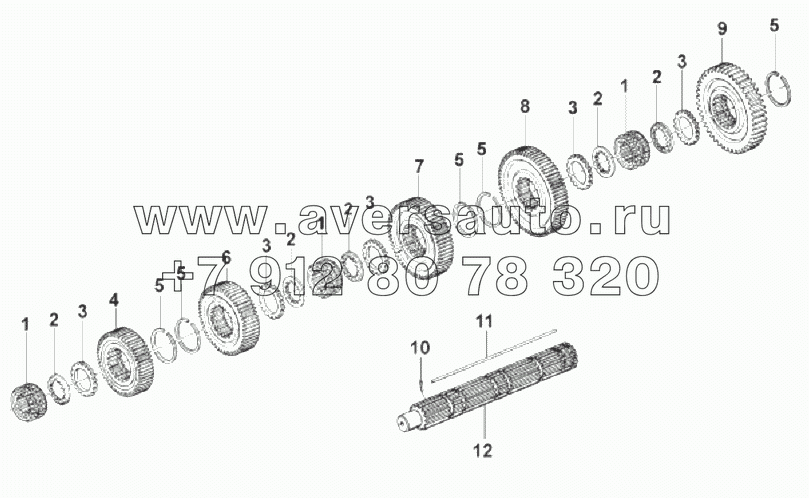 RT-11509G-02 Вторичный вал