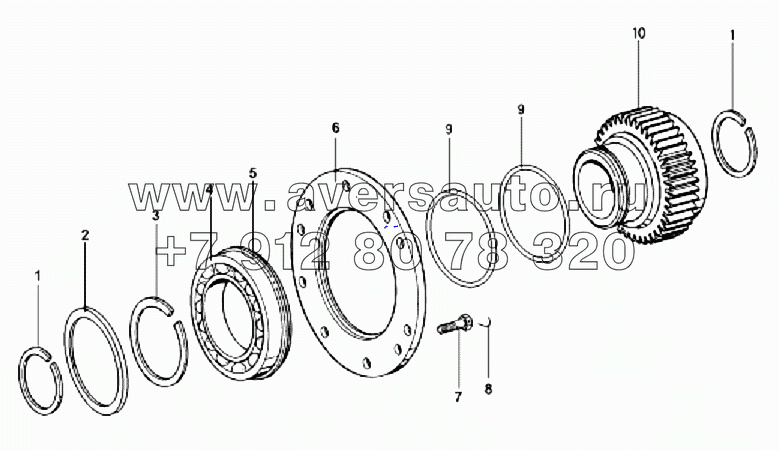 RT-11509G-09 Шестерня привода промежуточных валов демультипликатора