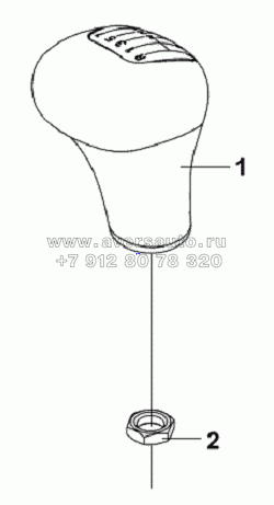 1703A-T0300 Рукоятка рычага переключения передач
