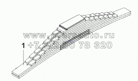 2913A-T1100 Задняя рессора