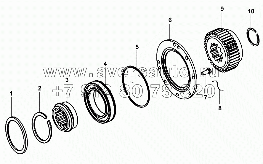 1700020-K20R0-09 Блок ведущго зубчатого колеса квспомогательной коробки