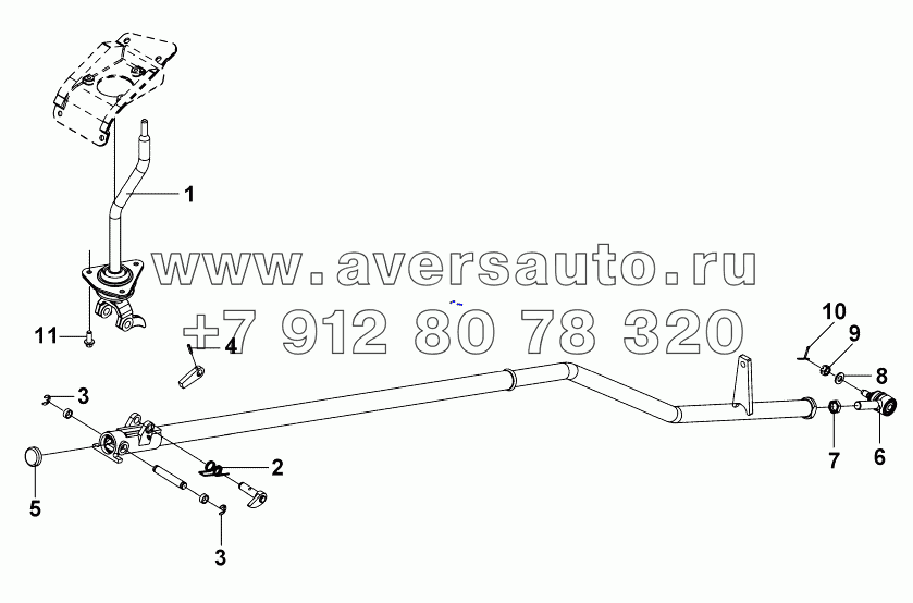 1703B-K2002 Рычаг переключения передач