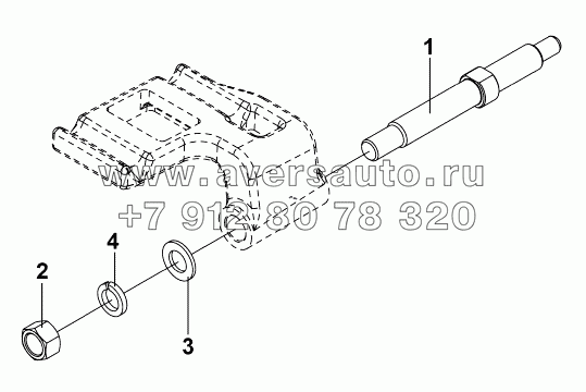 2901I-K2000 Комплект нижней опоры и нижнего штифта амортизатора