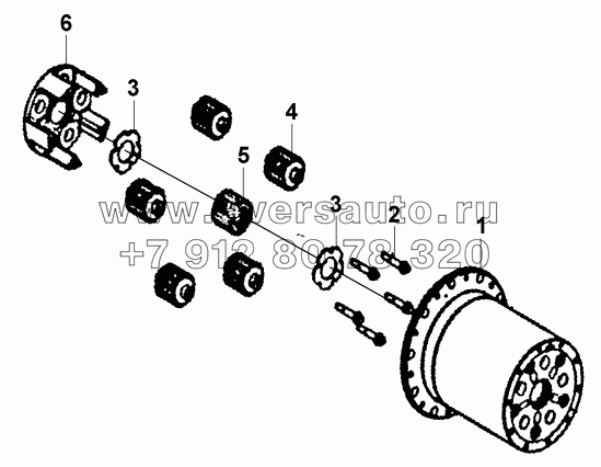 2500010-K20R1-03 Редуктор в задней части колеса в сборе