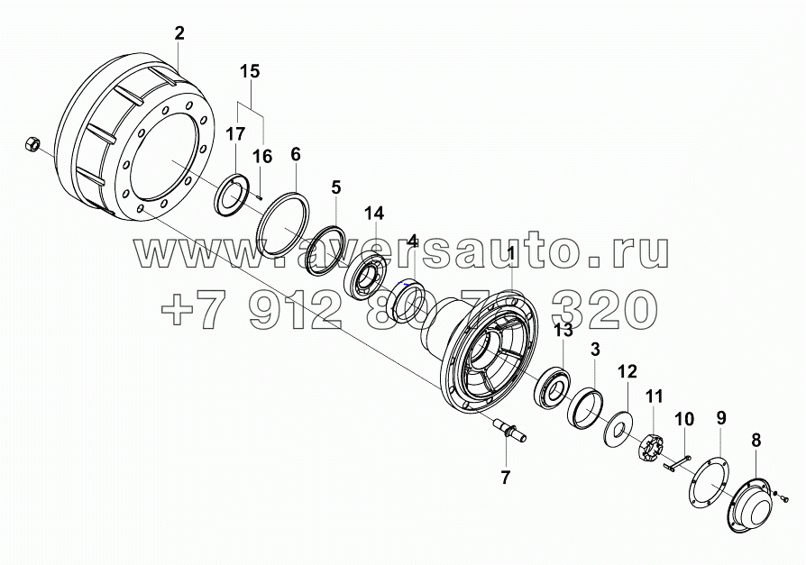 3103A-T08A0 Блок тормозного барабана передней ступицы