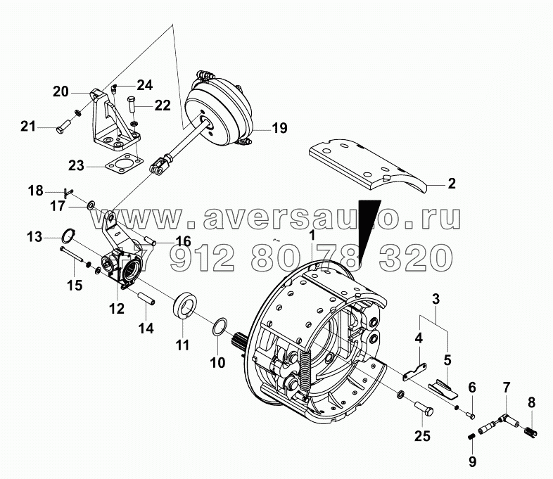 3501A-K20R1 Комплект переднего левого тормоза