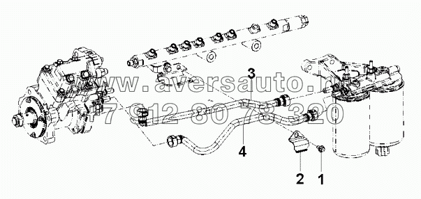 FF90511 Соединительный трубопровод топливного фильтра