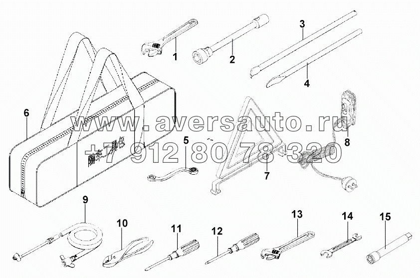 3919B-K2000 Возимый комплект инструментов