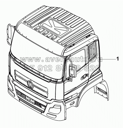 5000012-C01D4-07 Основная кабина водителя - стандартная крышка и полуторарядные сиденья