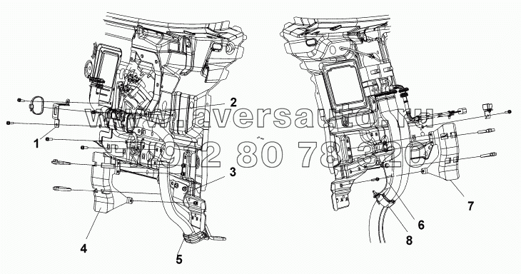 3724Z-C0100 Блок защитной плиты жгута проводов передней стенки