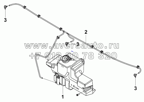 3747A-C0100 Блок омывателя лобового стекла