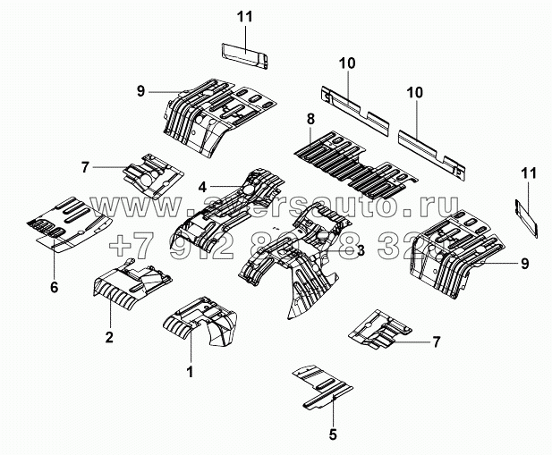 5111B-C0100 Блок гасителя удара пола