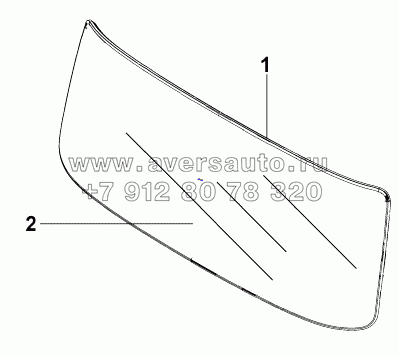5206A-C0101 Лобовое стекло с уплотнителем