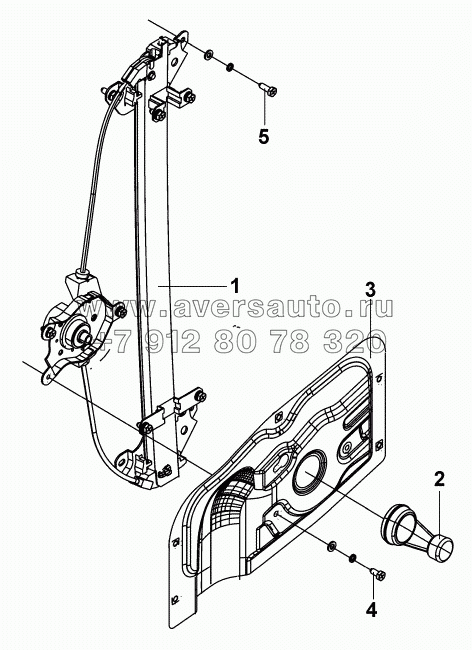 6104B-C0100 Стеклоподъемник правой двери