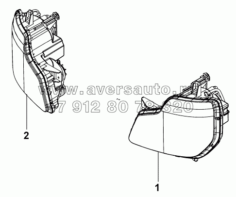 3772A-C0100 Комплект передней комбинированной фары