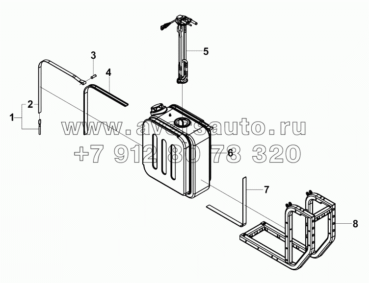 1205C-K20R0 Бак для мочевины и монтажная группа