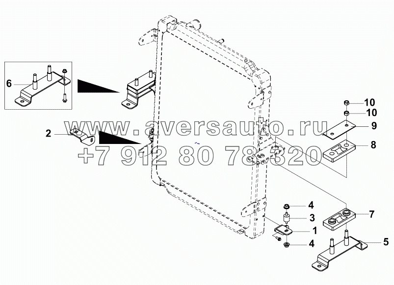 1302A-K20R0 Монтажный комплект радиатора