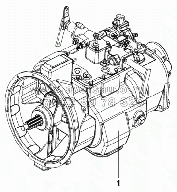 Transmission with clutch and power takeoff assembly