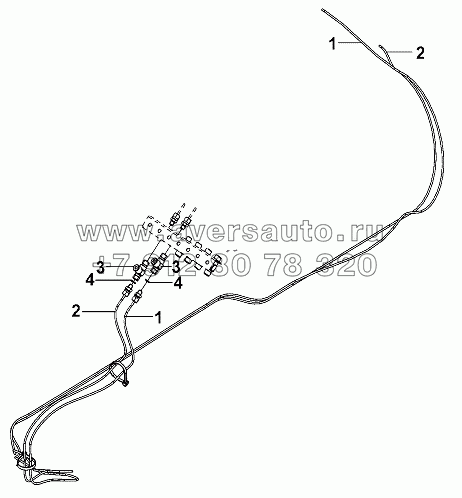 Gear Shifting Control Pipe Group - Complete Vehicle