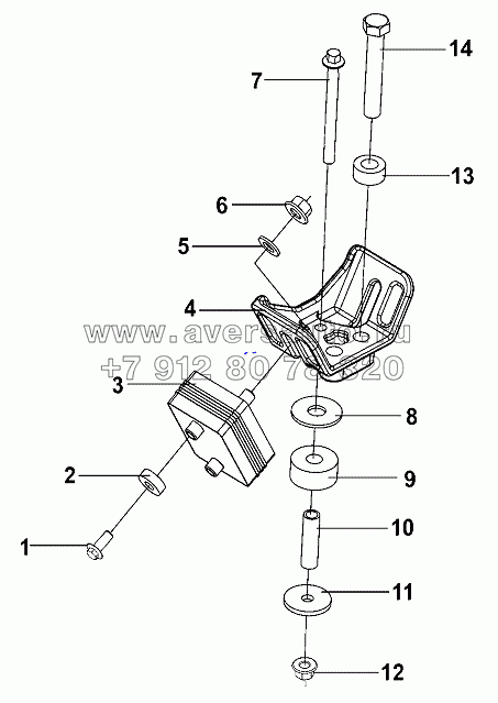 Engine Rear Mounting Group, Complete Vehicle