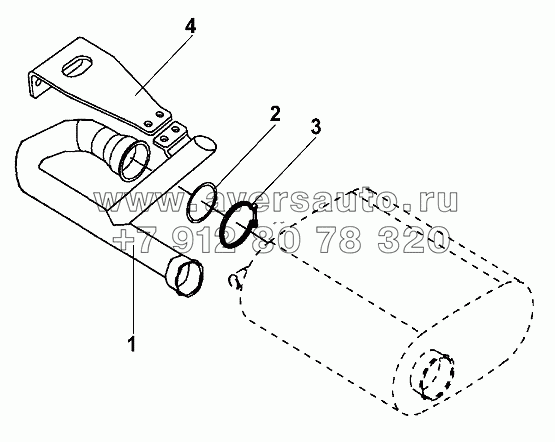 Exhaust Pipe Mounting Group Muffler