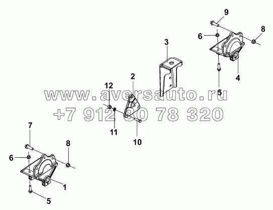 2901C-T0400 Крепление подвески передней рессоры к раме